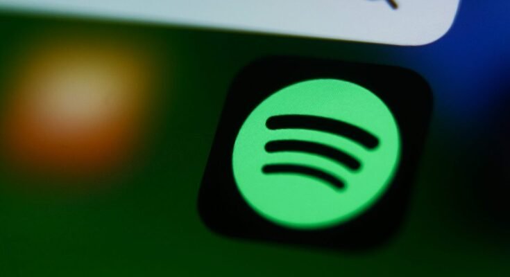Spotify icon displayed on a phone screen