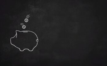 illustration of a piggy bank on a chalkboard