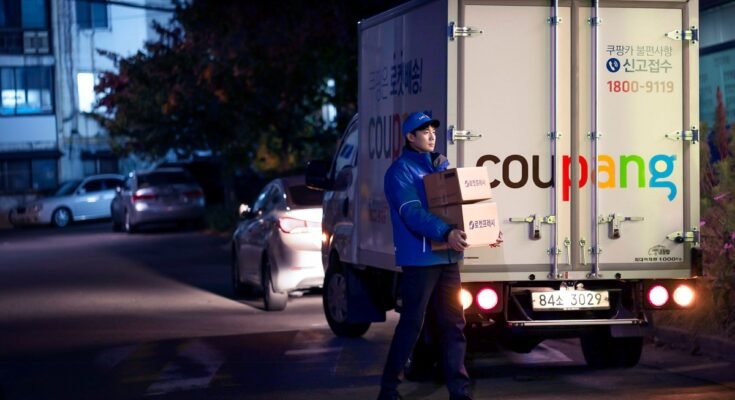 A delivery driver for Coupang's Dawn Delivery service
